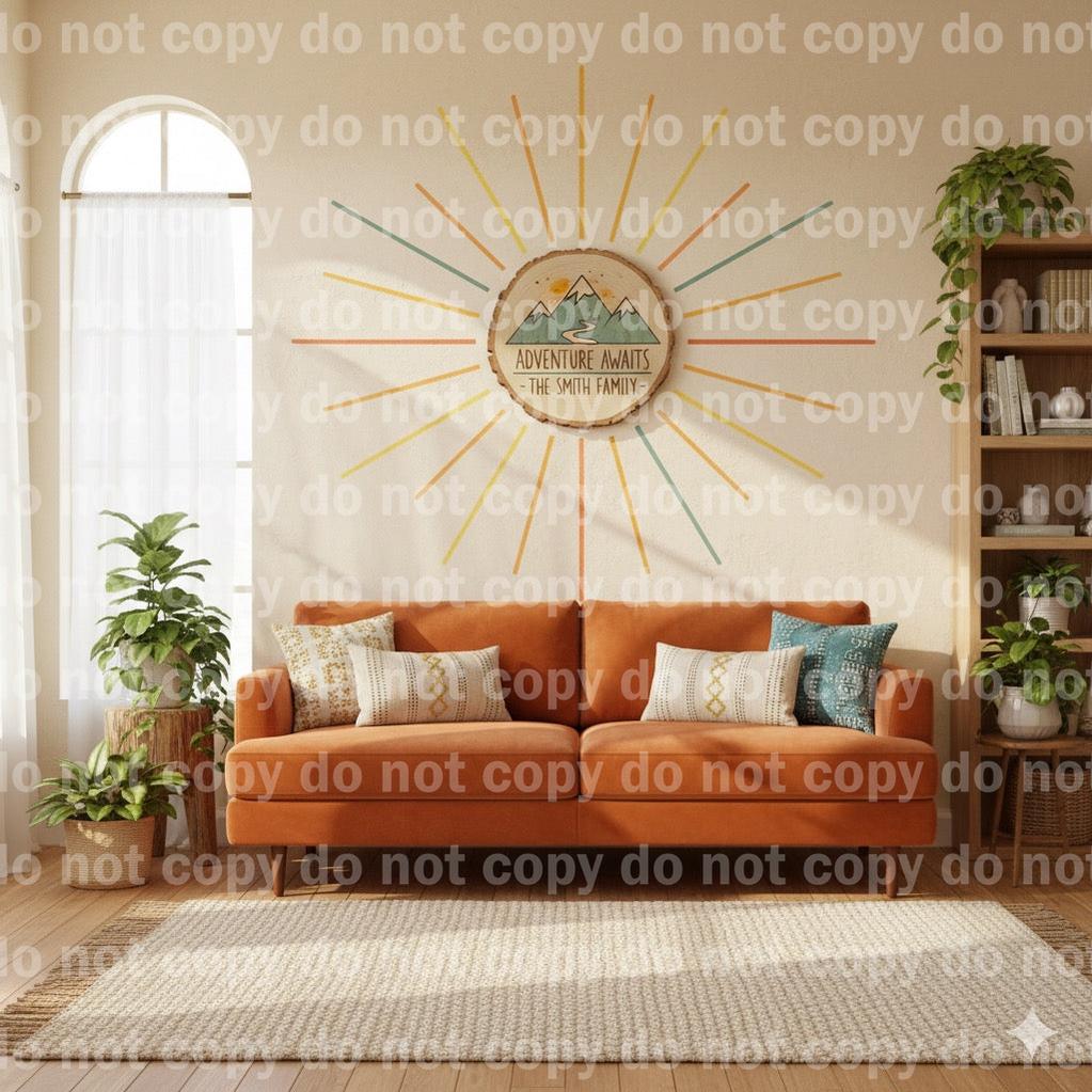 Custom UV Printed Real Wood Slab Wall Art – Personalized Photo or Artwork on Natural Bark Edge (Rectangular, Oval, or Round – Choose Your Display Style)