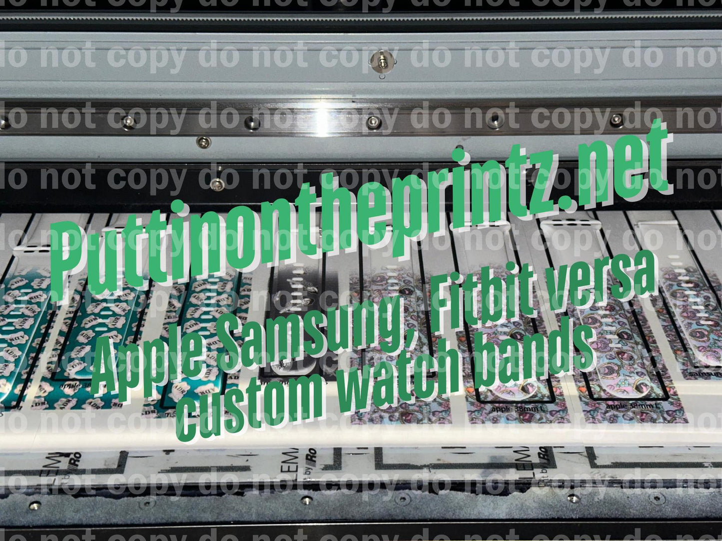 Custom UV printed watch bands, Apple Samsung Fitbit versa