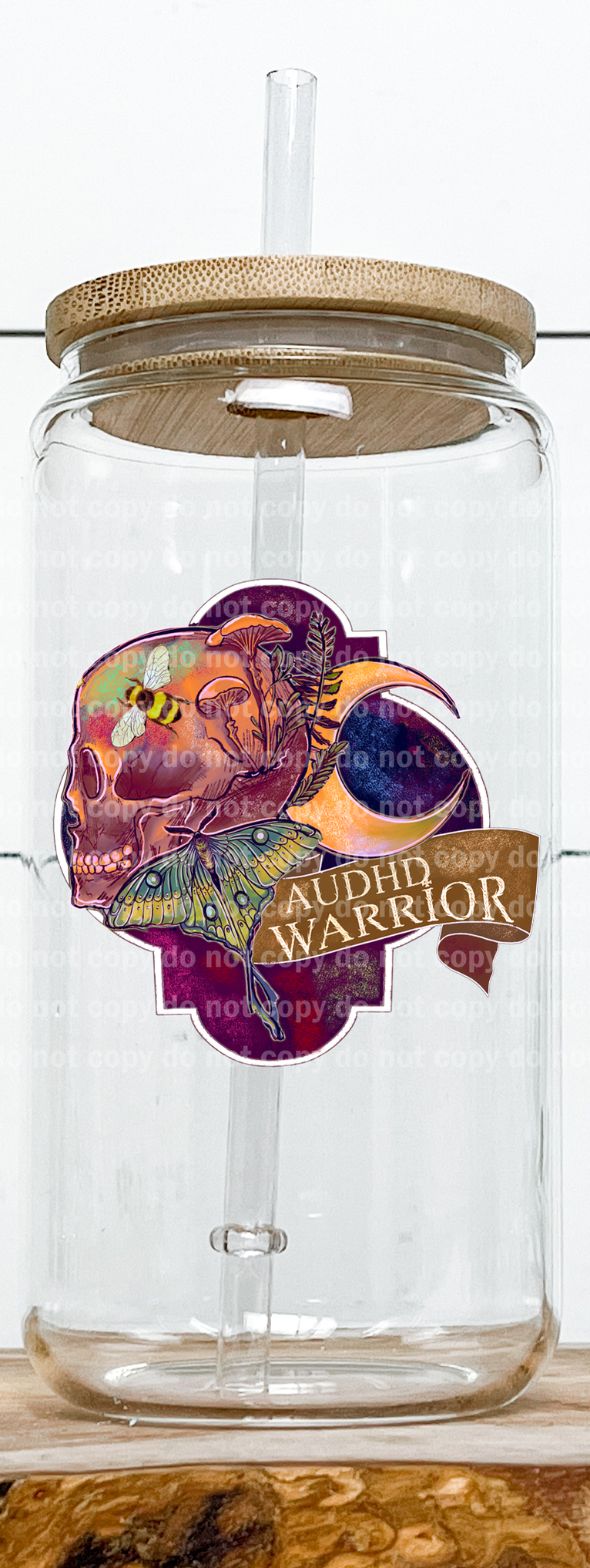 AUDHD Warrior Skull Moon Moth Emblem