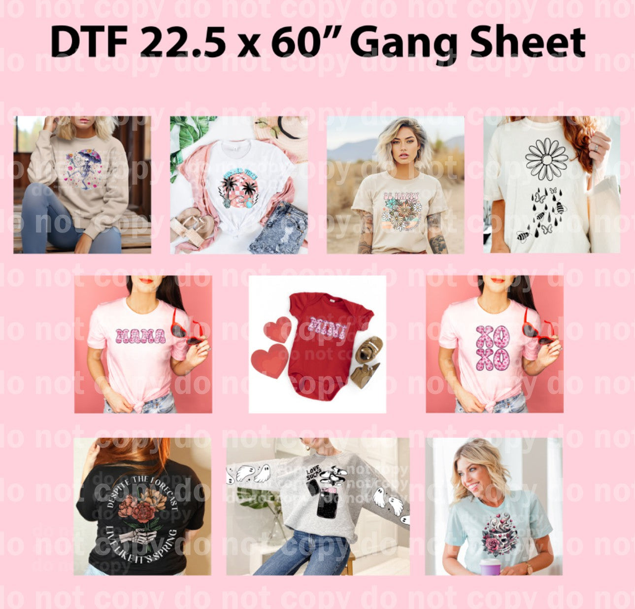 60” Gang sheet design collection special value create 11 shirts $30