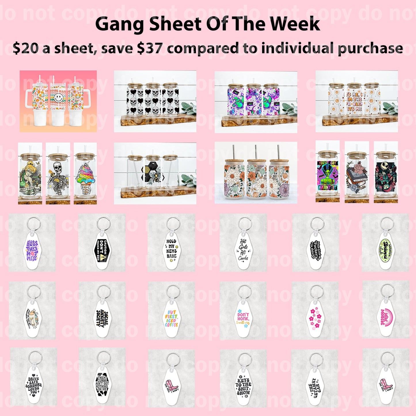 Hoja de pandillas UV DTF de la semana 17-07-2023