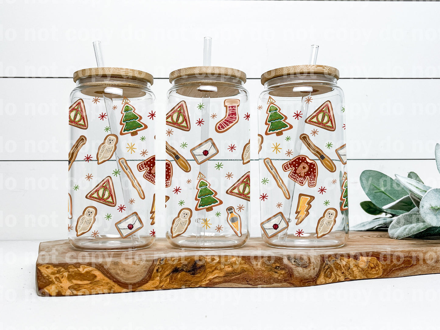 Hp Gingerbread 16oz Cup Wrap
