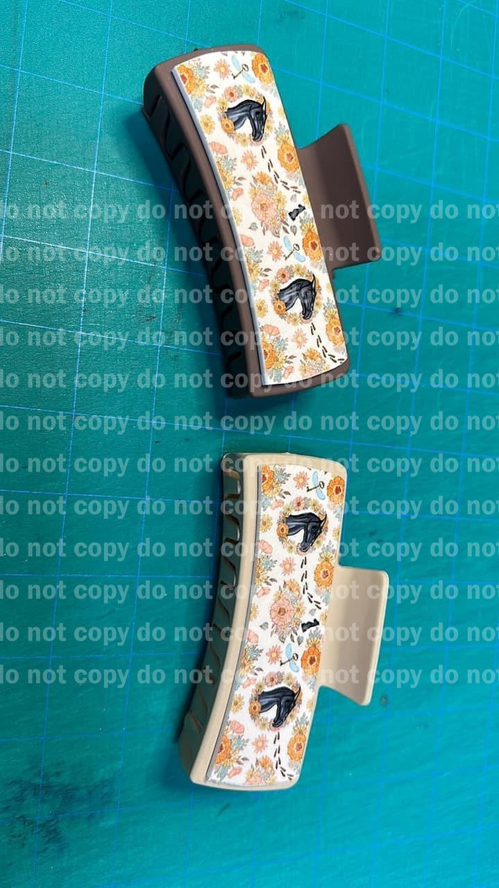 Pinzas para el cabello de 4.1" COMPLETADAS, elija su clip, tipo de panel y diseño y lo ensamblaremos para usted