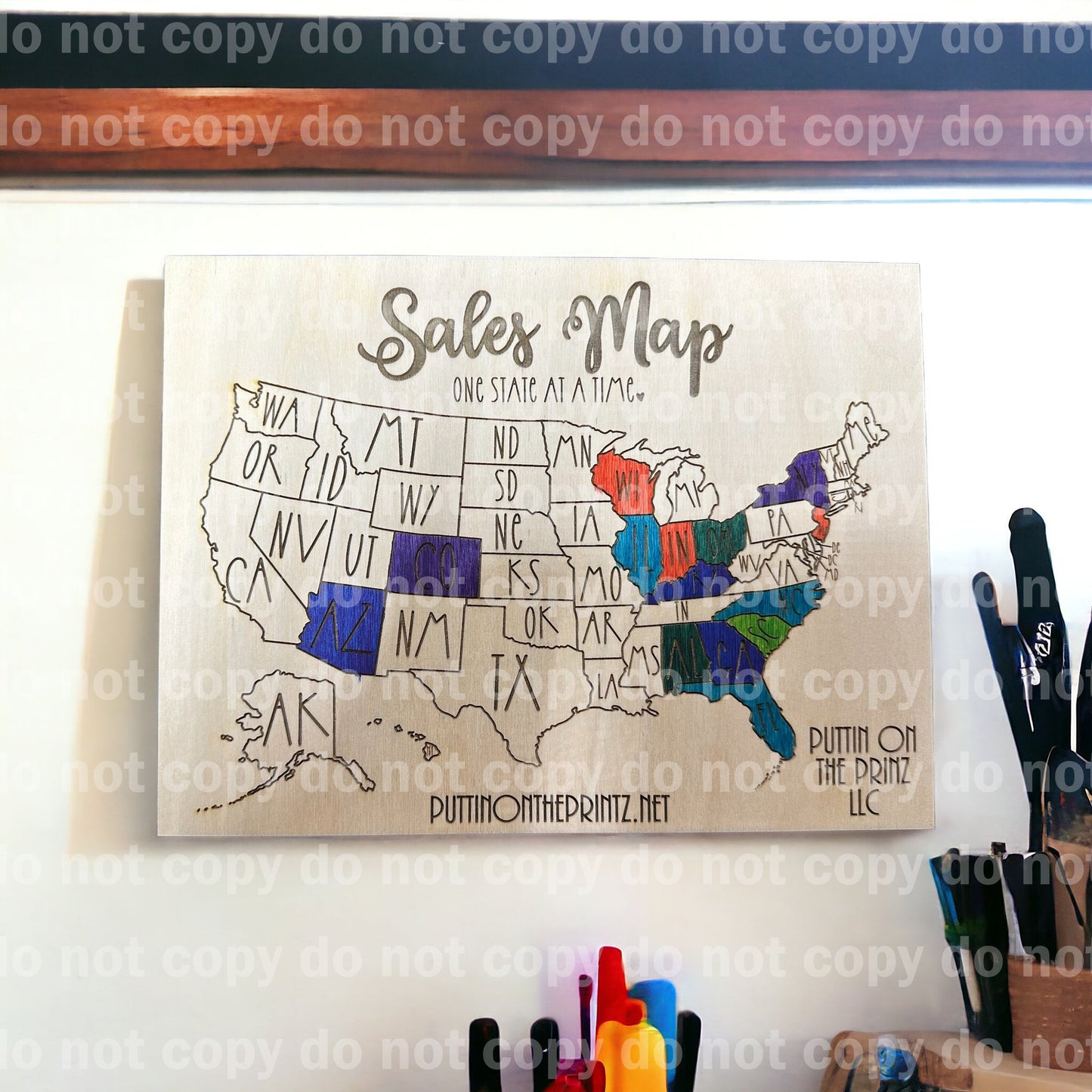 Single Layer Sales Tracker Map
