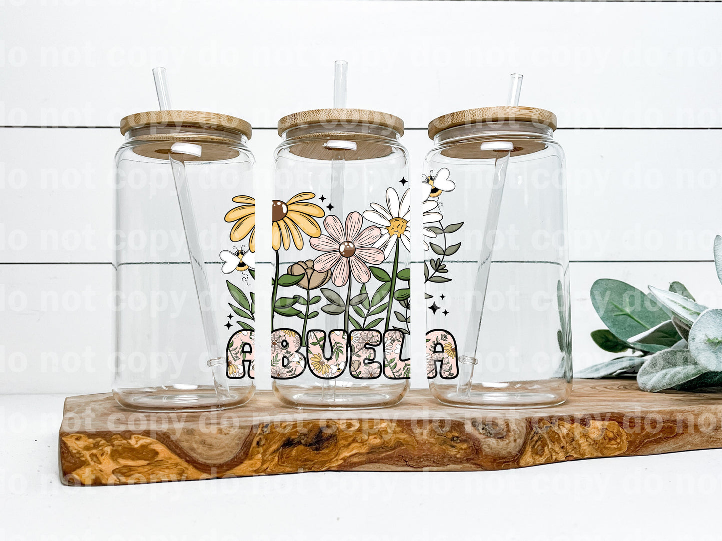 Abuela flores y abejas