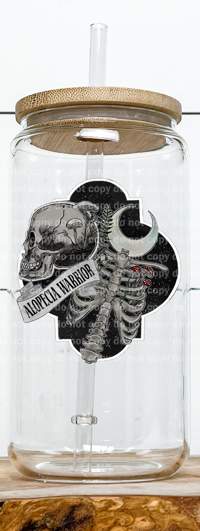 Alopecia Warrior Skull Moon Emblem