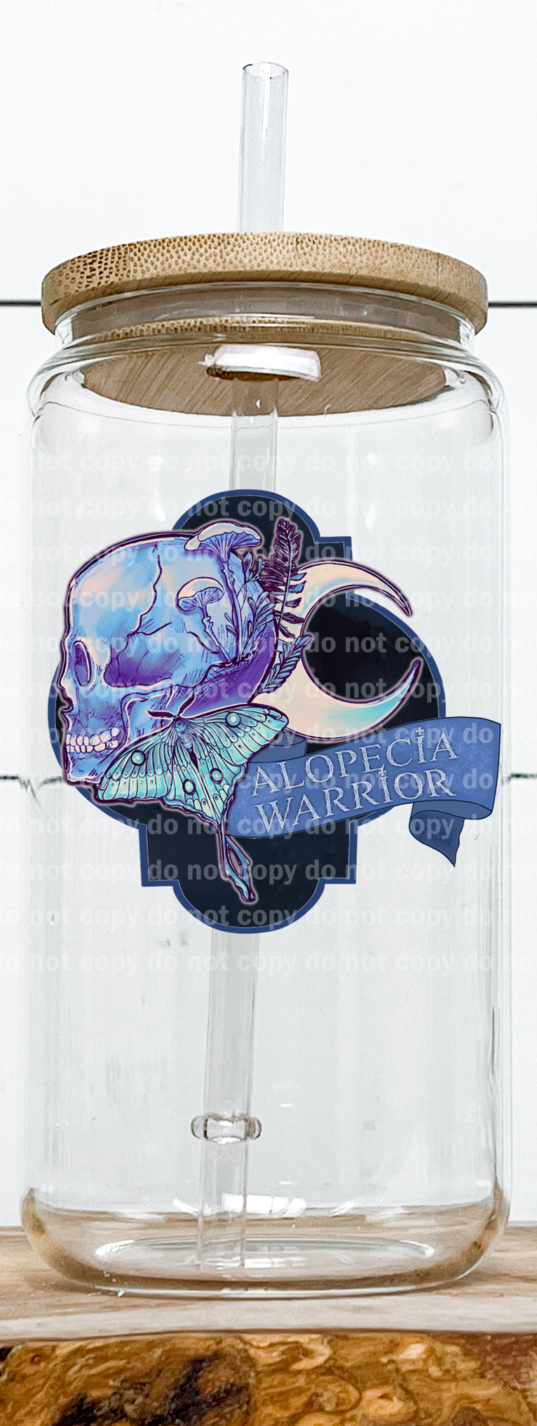 Alopecia Warrior Skull Moon Moth Emblem
