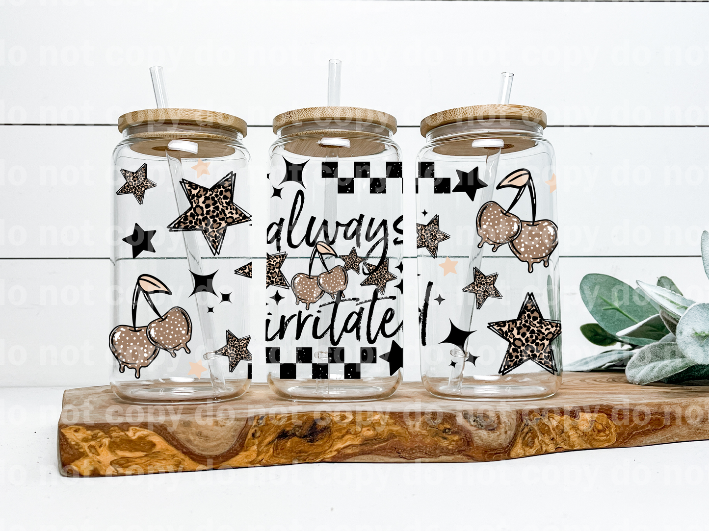 Always Irritated Black Text 16oz Cup Wrap