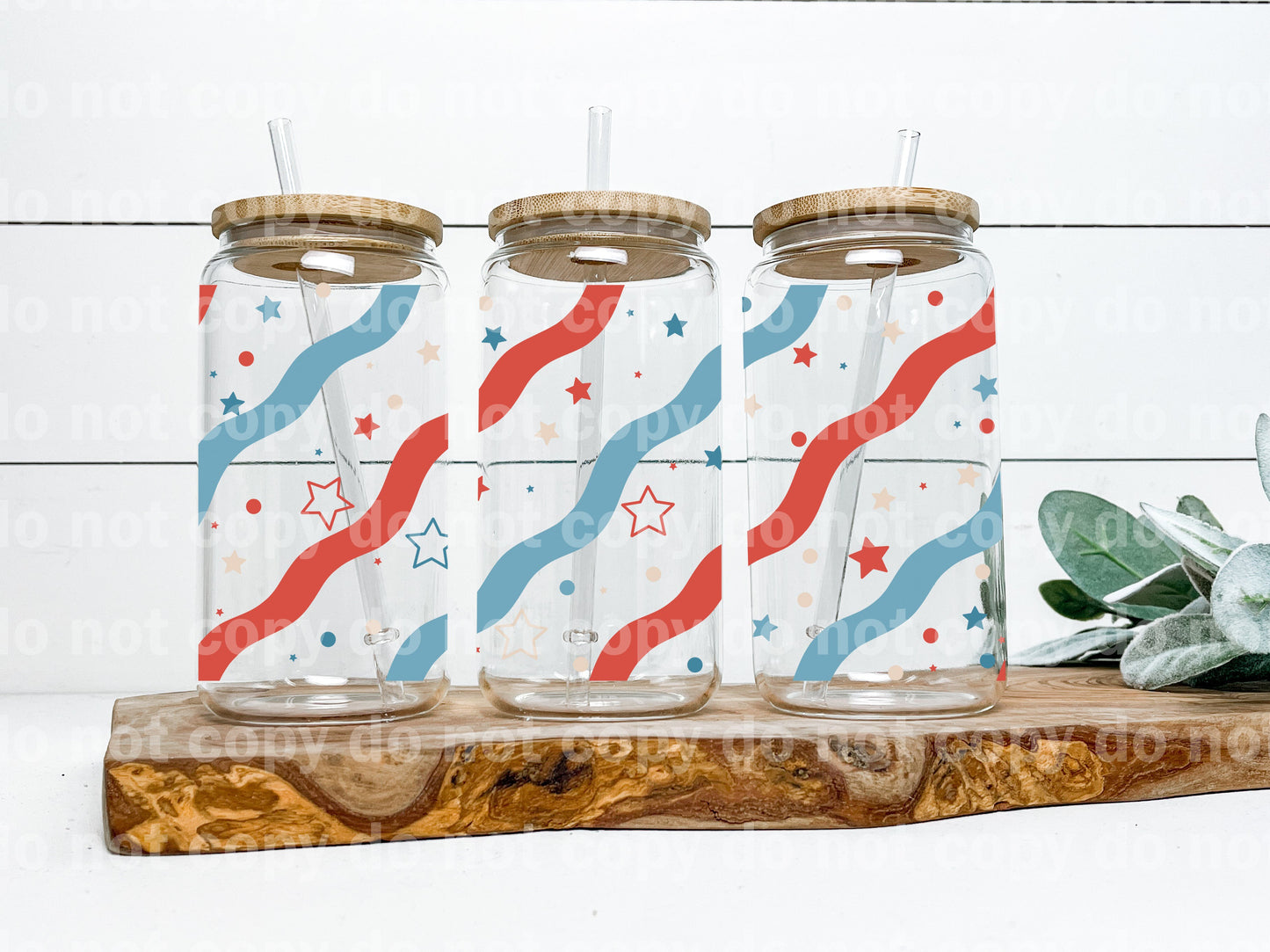 America Stars and Waves 16oz Cup Wrap