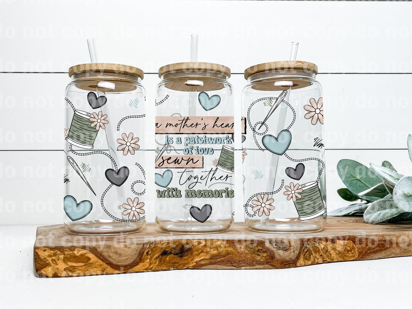 A Mother's Heart is A Patchwork of Love 16oz Cup Wrap