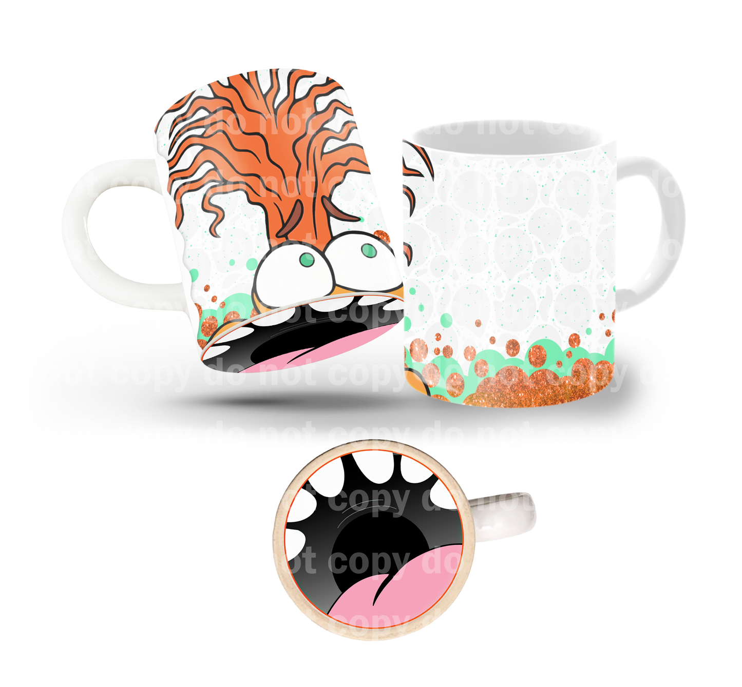 Anxiety Tilt & Sip Mug Wrap + Bottom Design Set