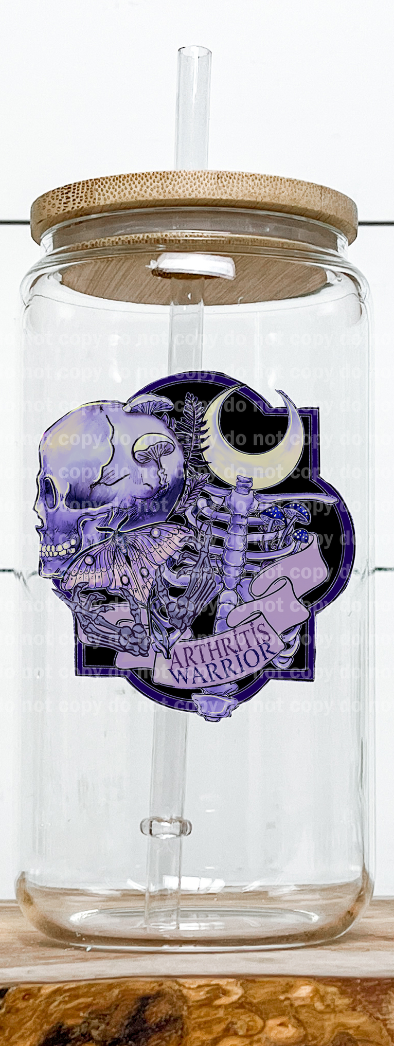 Arthritis Warrior Skull Moon Moth Emblem