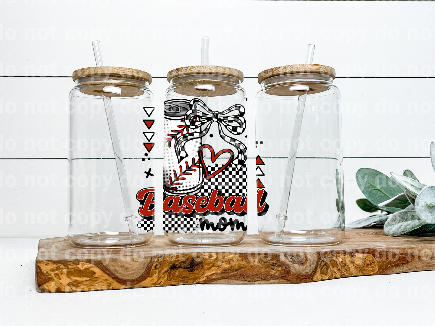 Baseball Mom Soda Can Bow