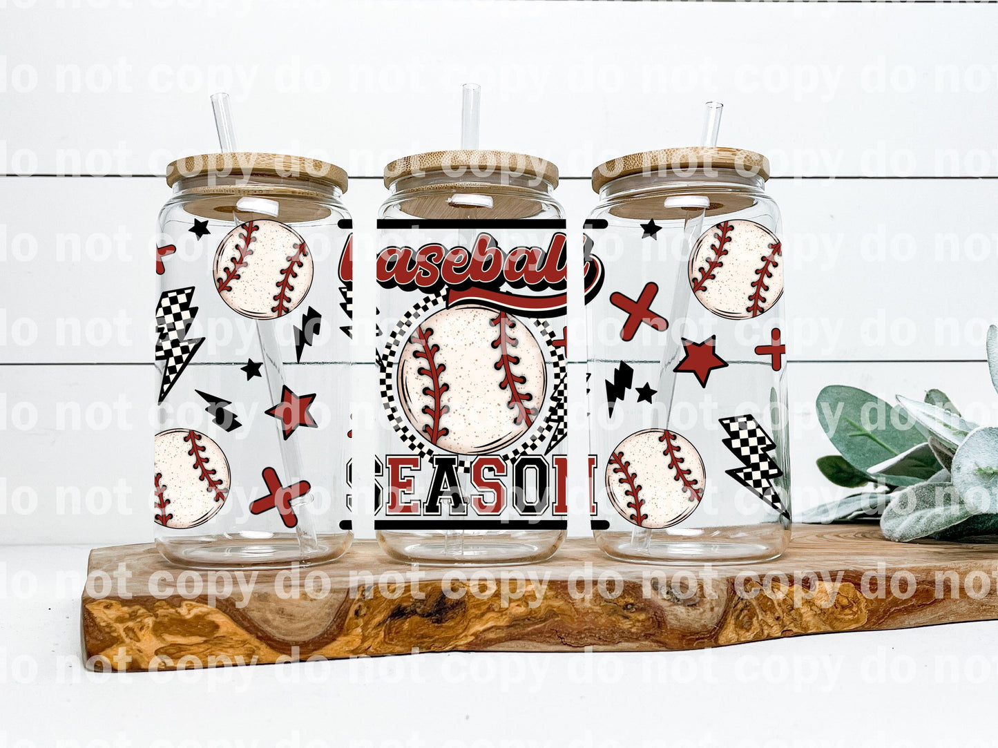 Baseball Season 16oz Cup Wrap