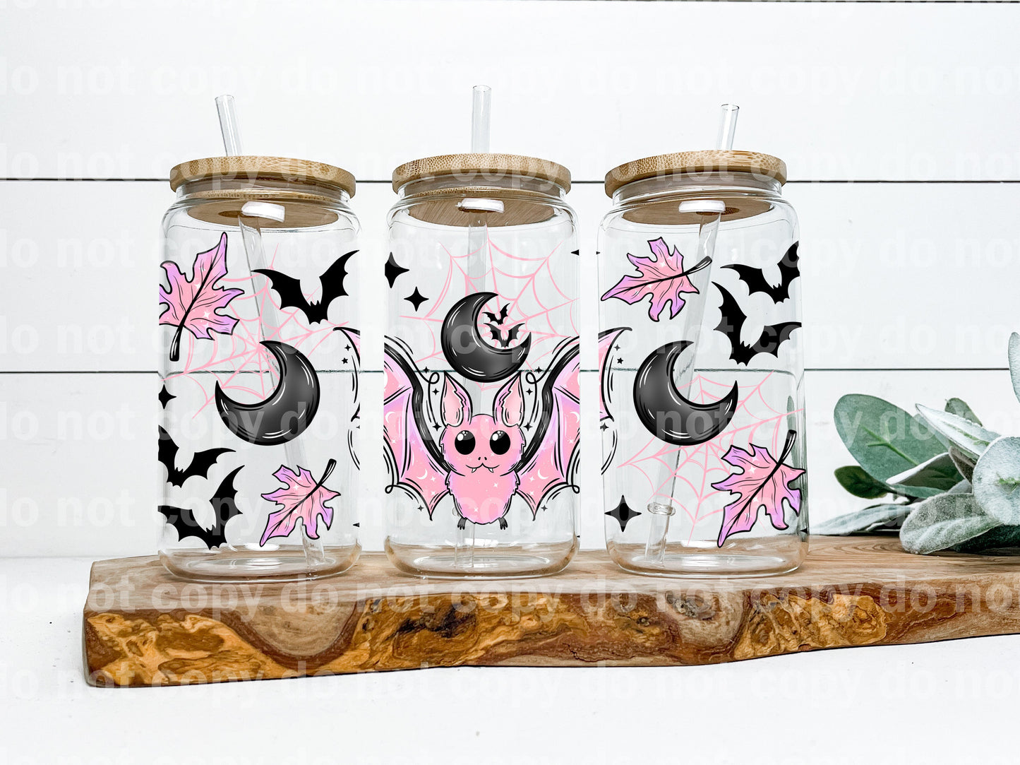 Bats Spider Web Moon 16oz Cup Wrap
