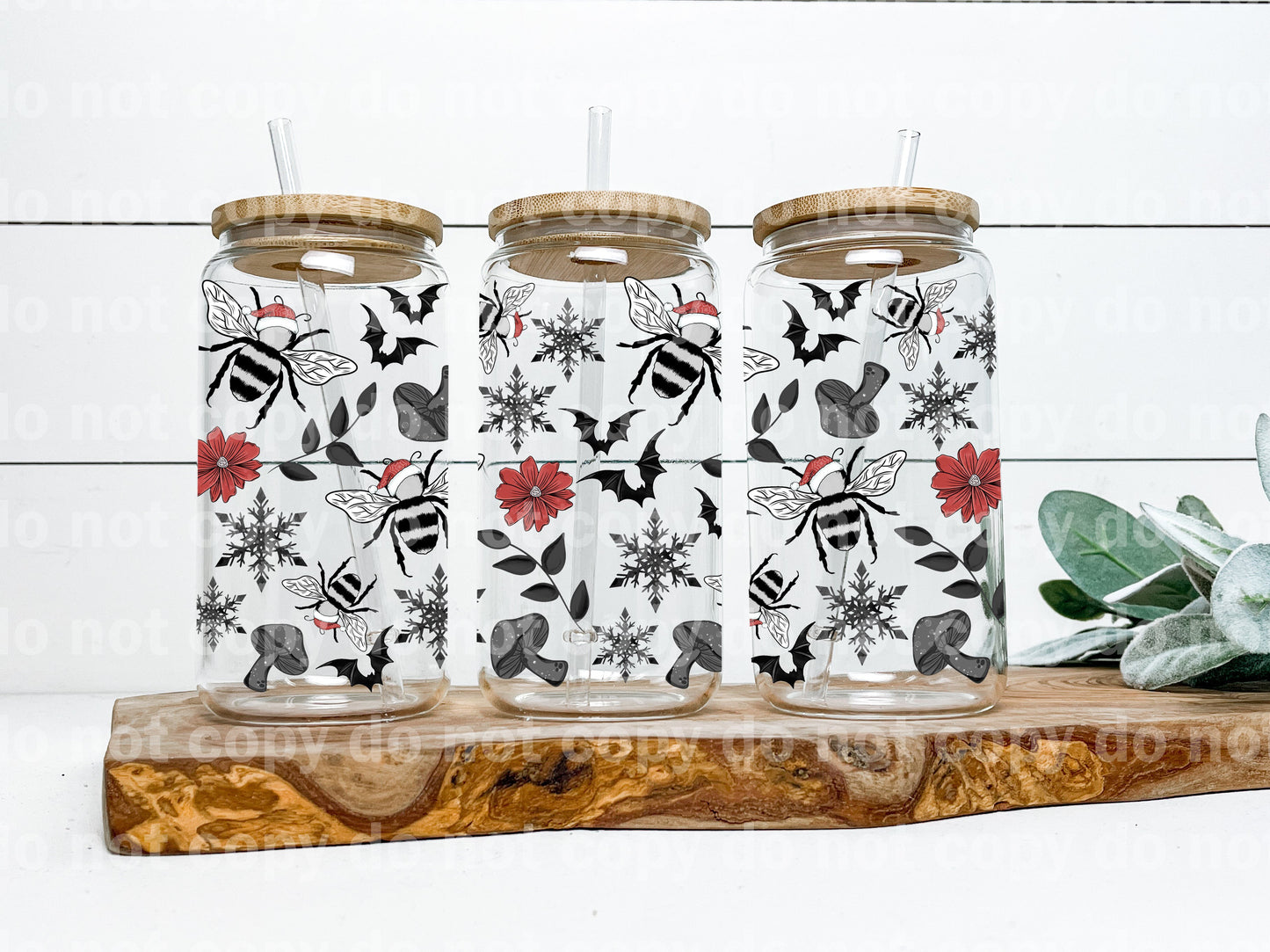Bee Merry Christmas 16oz Cup Wrap