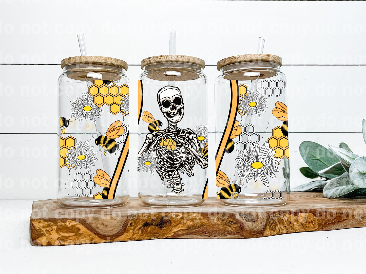 Bees And Skellie 16oz Cup Wrap