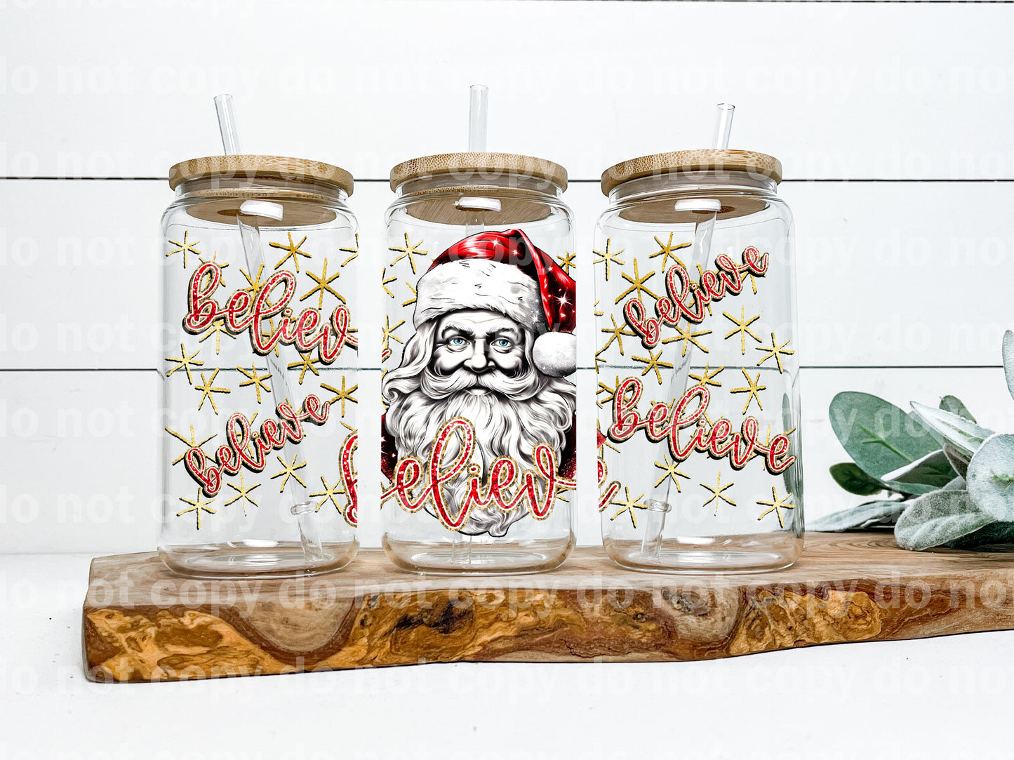 Believe Santa 16oz Cup Wrap