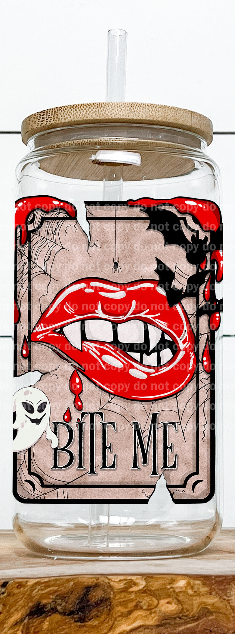 Bite Me Card Decal 3.2 x 3.5