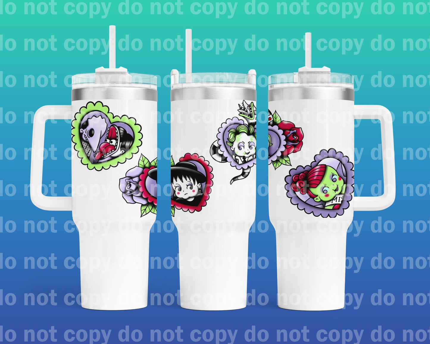 BJ Heart Tatz 40oz Cup Wrap