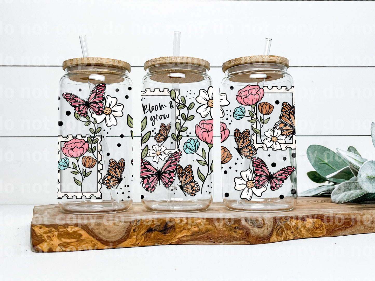 Bloom And Grow Floral Butterfly 16oz Cup Wrap