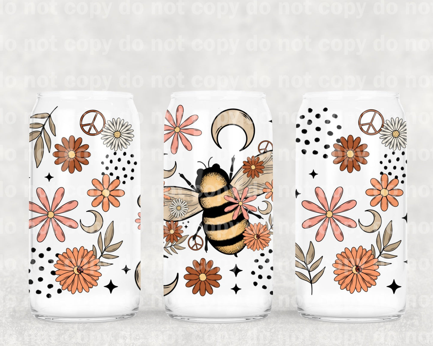 Boho Bee 16oz Cup Wrap