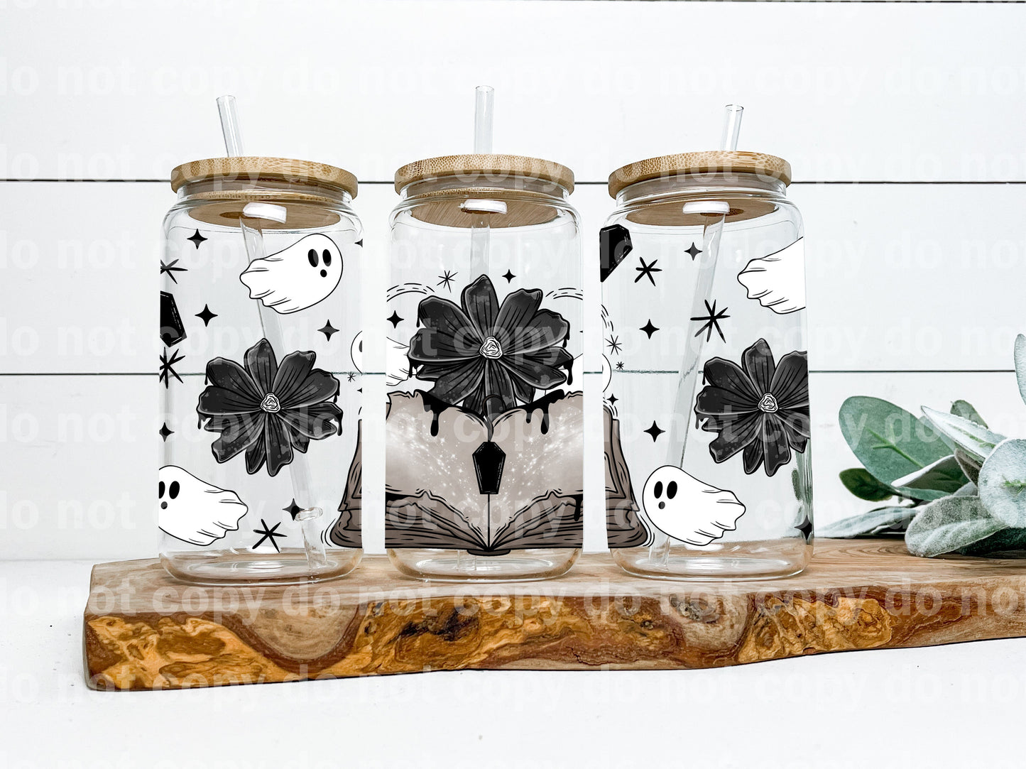 Book With Ghosts 16oz Cup Wrap