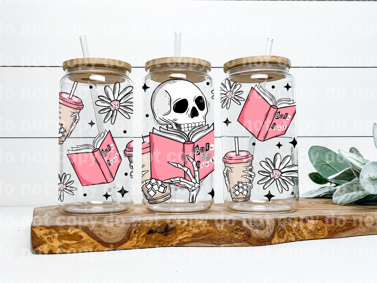 Burn Book and Coffee Skellie 16oz Cup Wrap