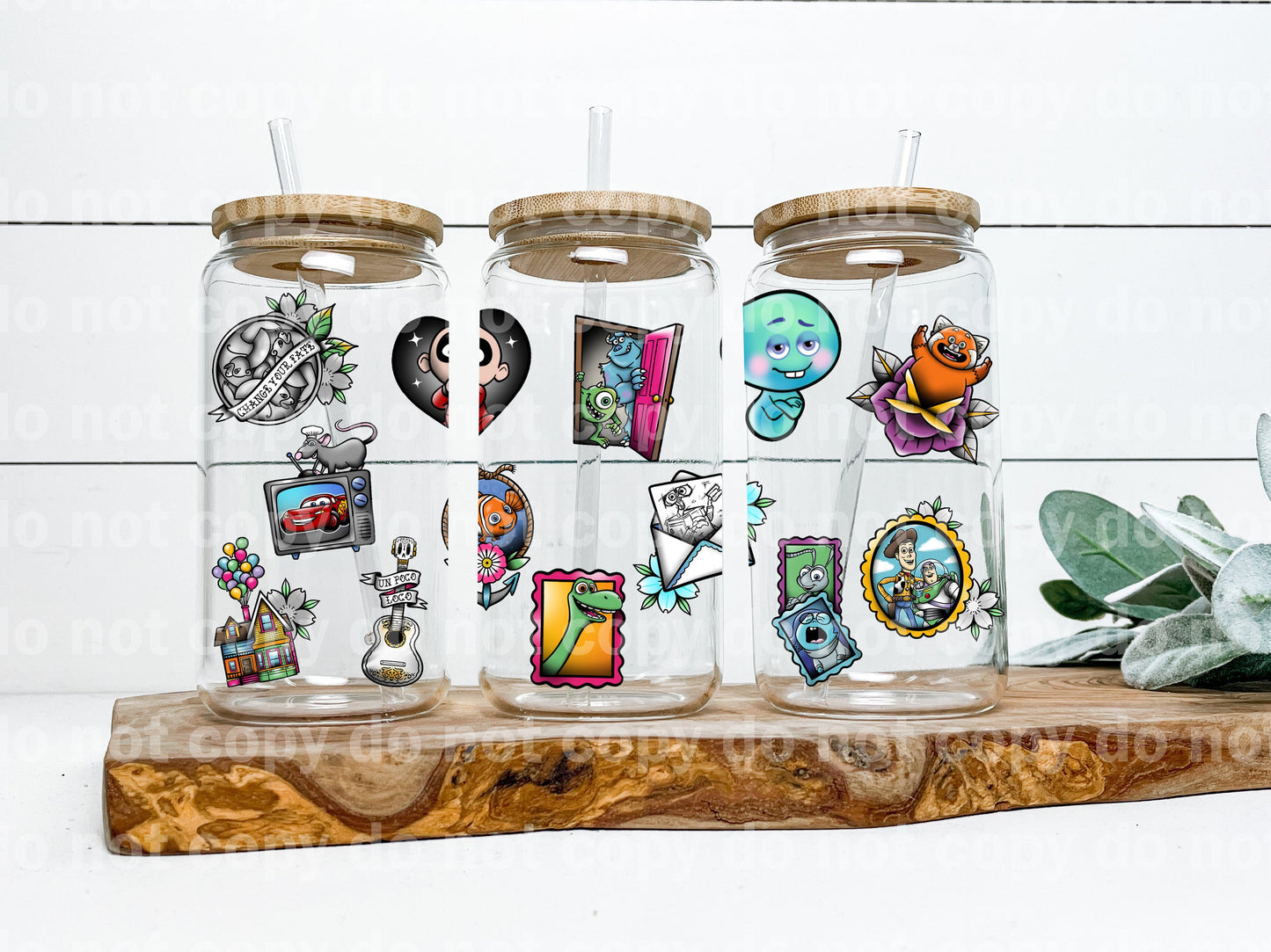 Cartoon Characters 16oz Cup Wrap