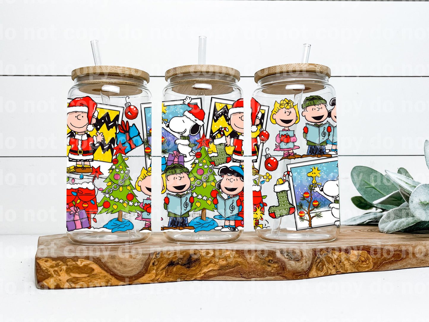 Charlie Dog Christmas 16oz Cup Wrap