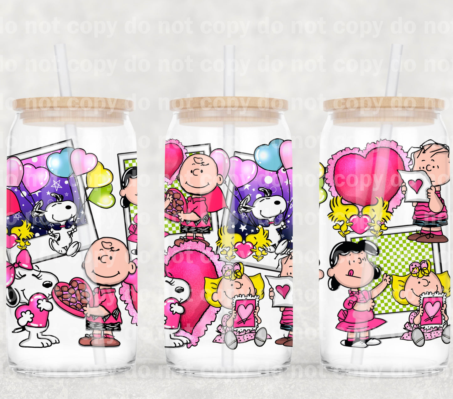 Charlie Dog Valentine 16oz Cup Wrap
