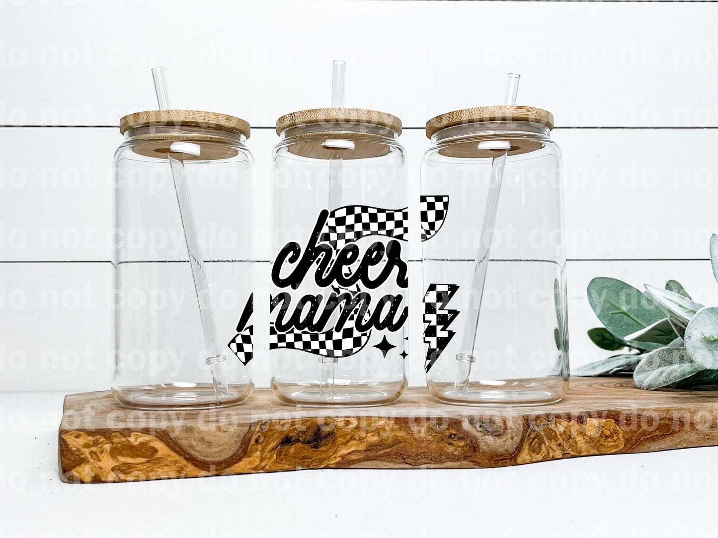 Cheer Mama Plaid Lightning Bolt