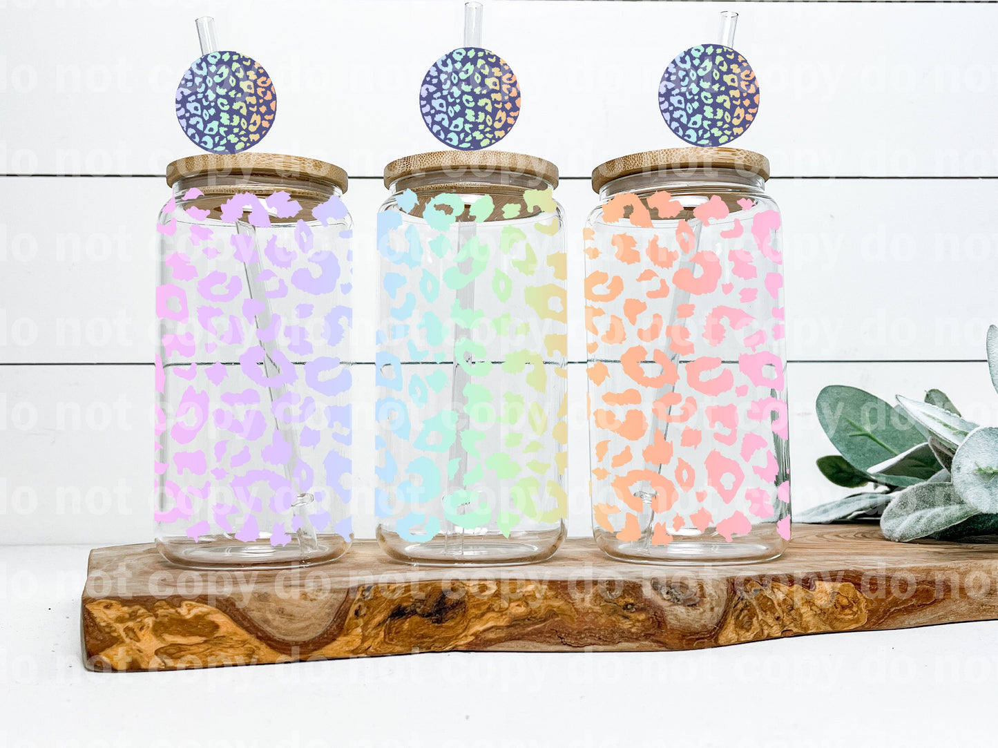 Rainbow Cheetah Print 16oz Cup Wrap