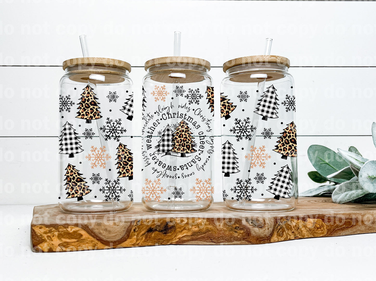 Christmas Cheer Santa Sweater Weather 16oz Cup Wrap