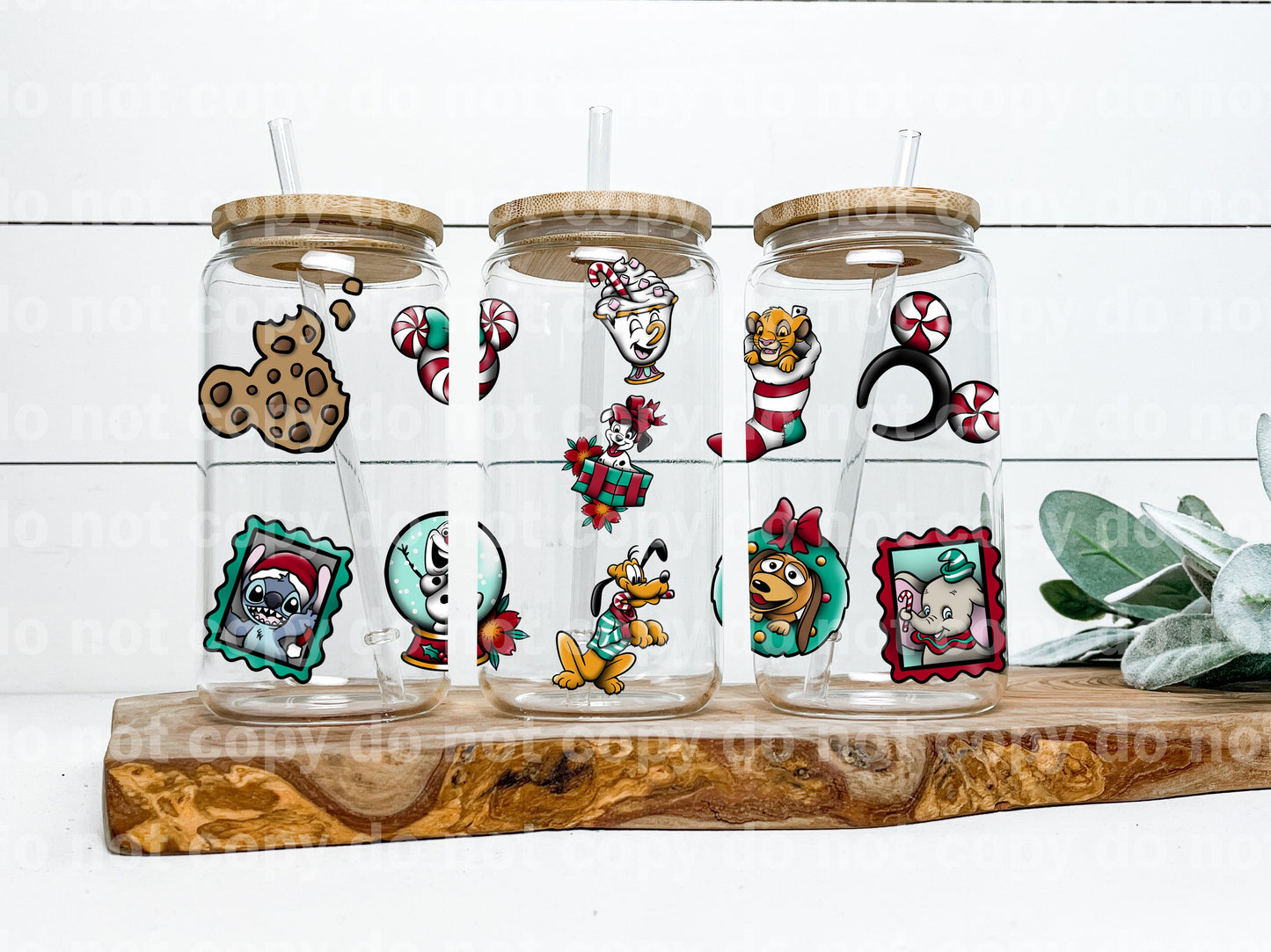 Christmas classic cartoon characters 16oz Cup Wrap