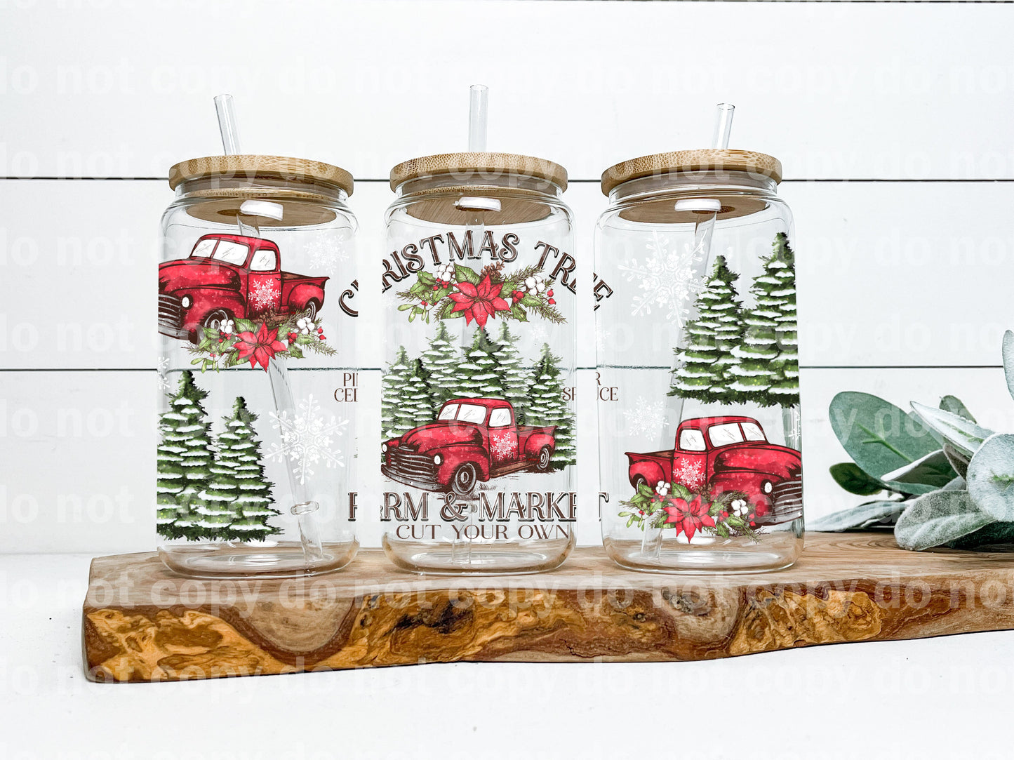 Christmas Tree Farm And Market 16oz Cup Wrap