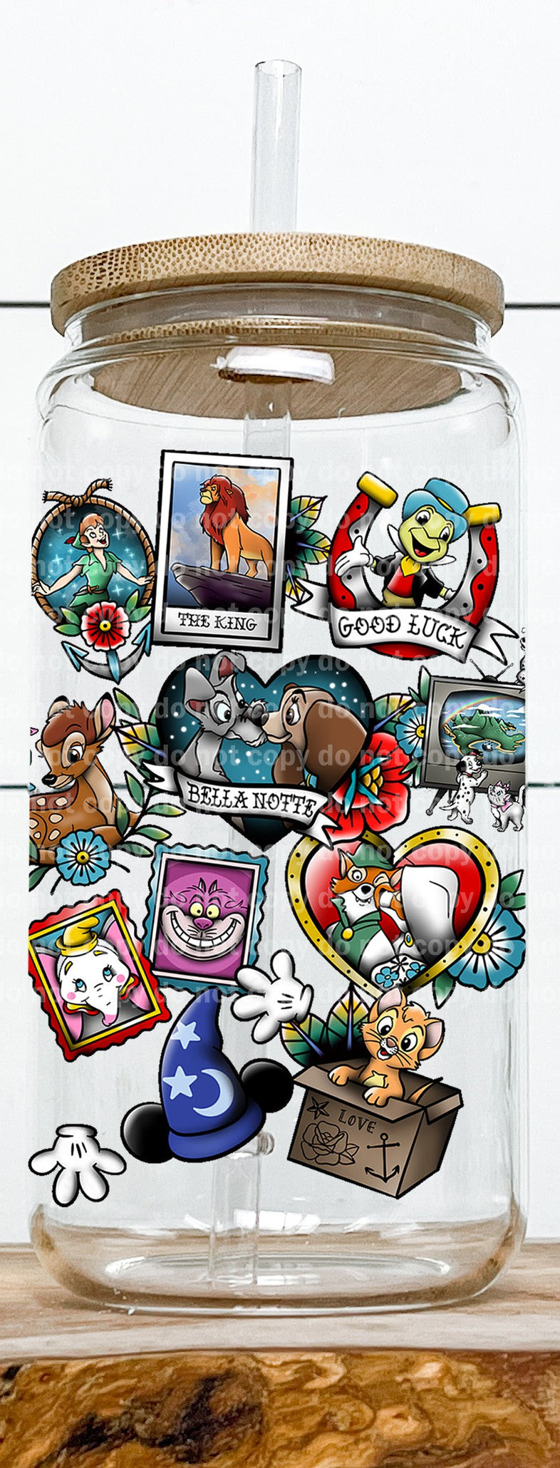 Calcomanía de personajes de dibujos animados clásicos 3,5 x 4,2