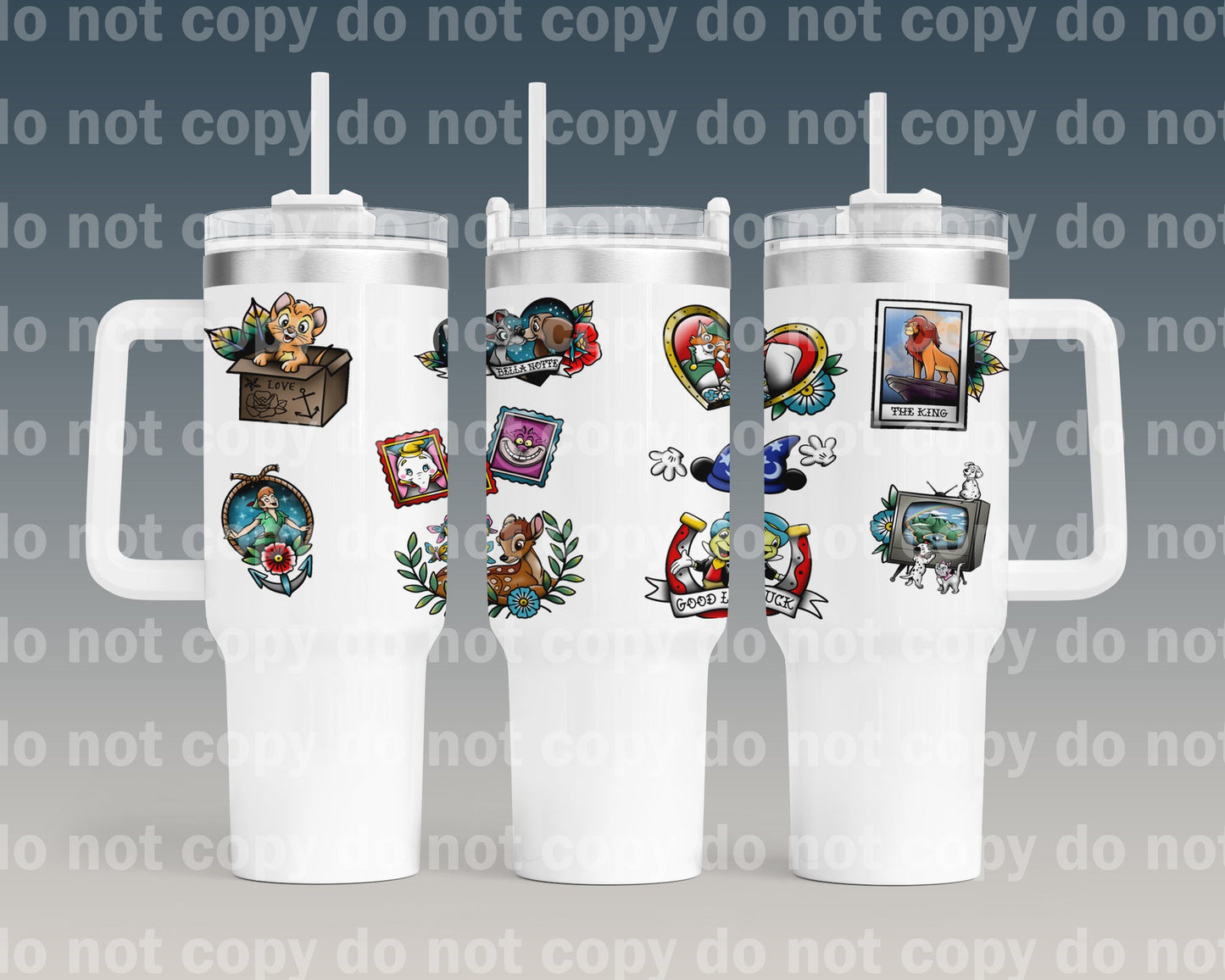 Classic Cartoon diz Characters 40oz Cup Wrap
