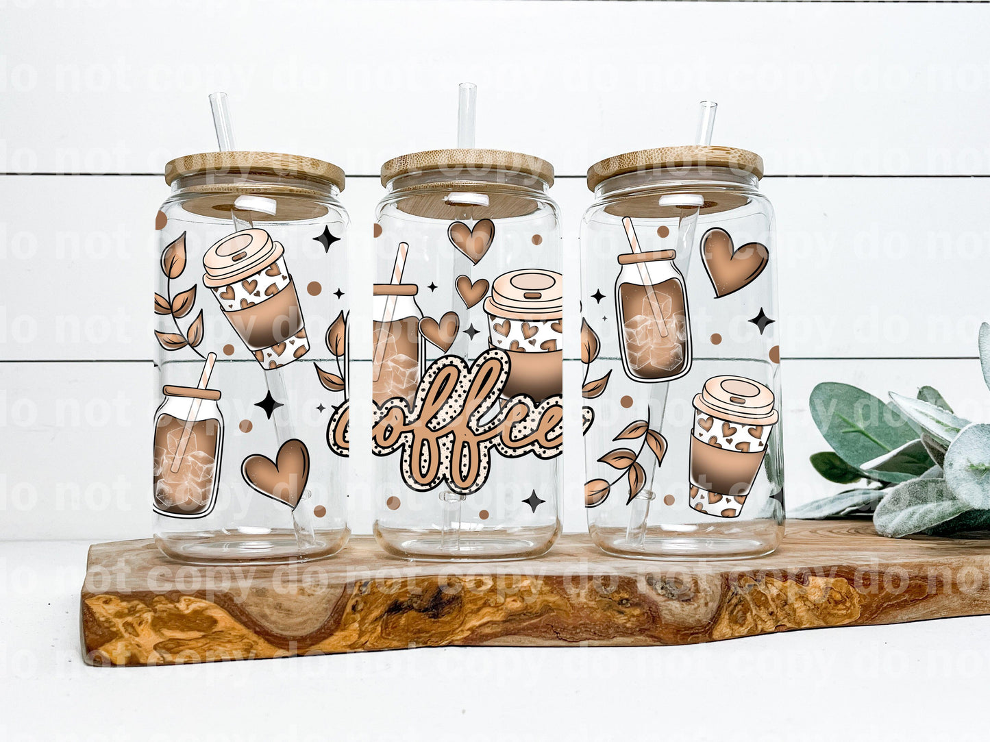 Coffee Jars 16oz Cup Wrap