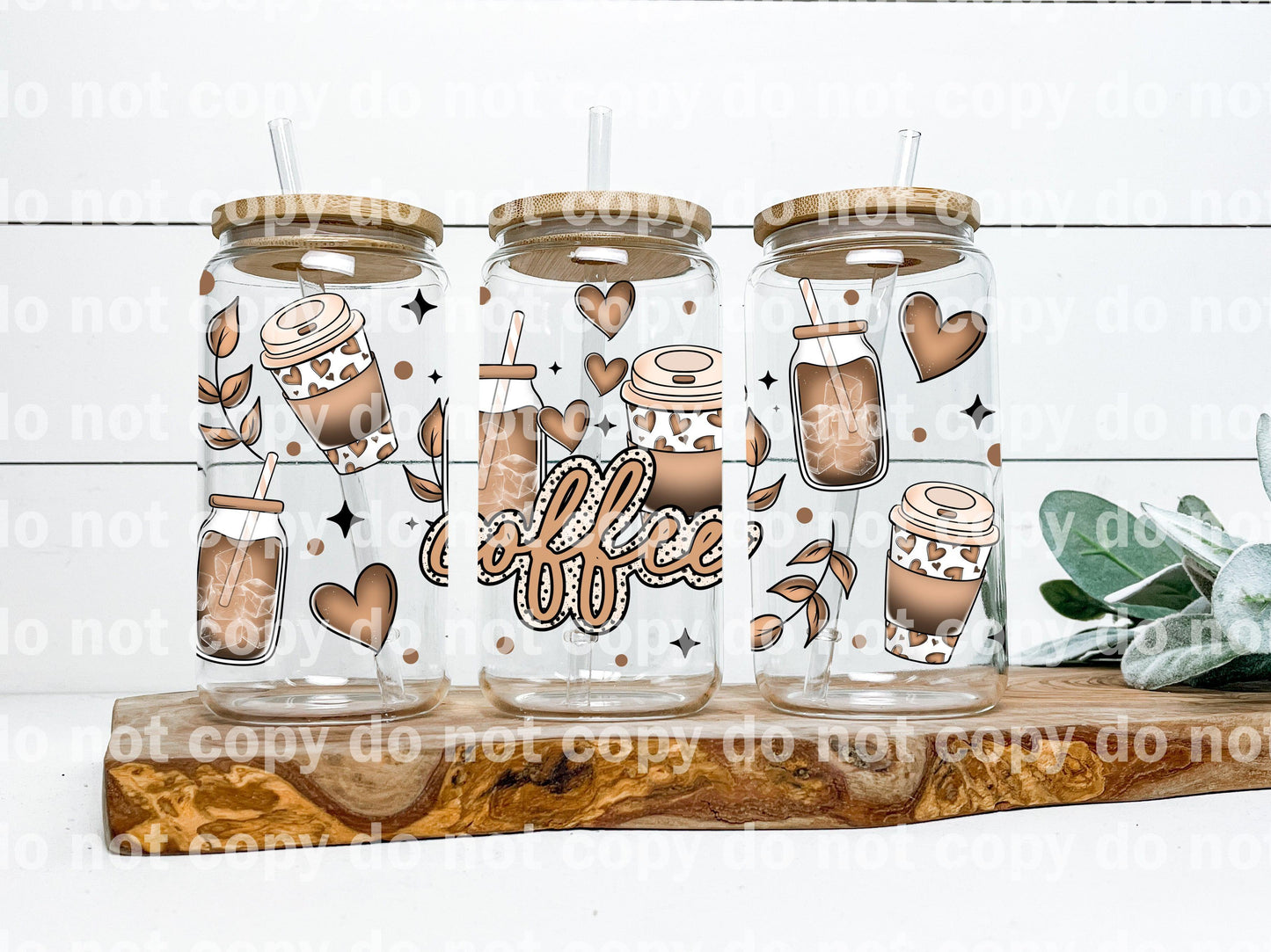 Coffee Jars 16oz Cup Wrap
