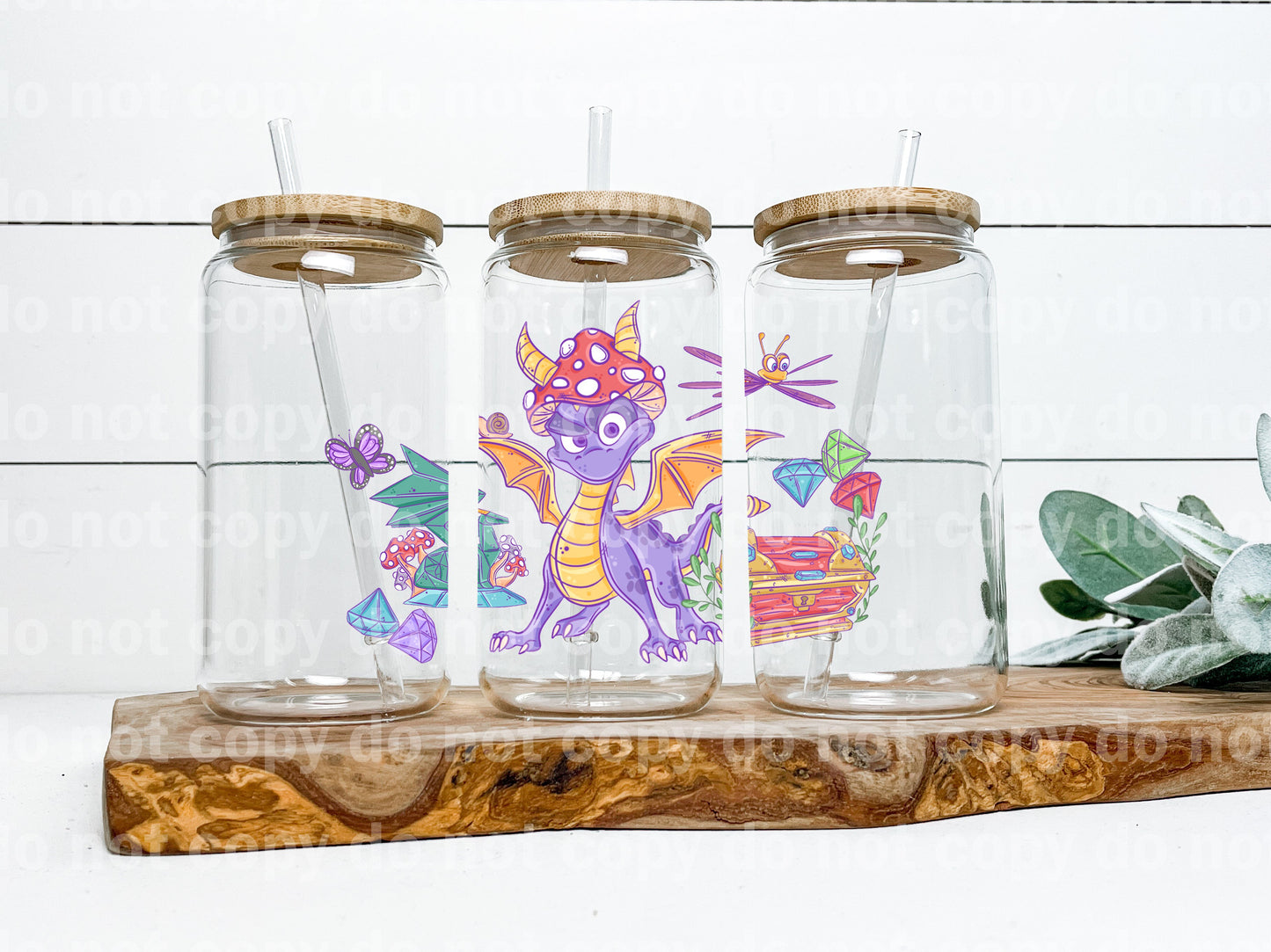 Cottage Purple Dragon Decal 4.5 x 3