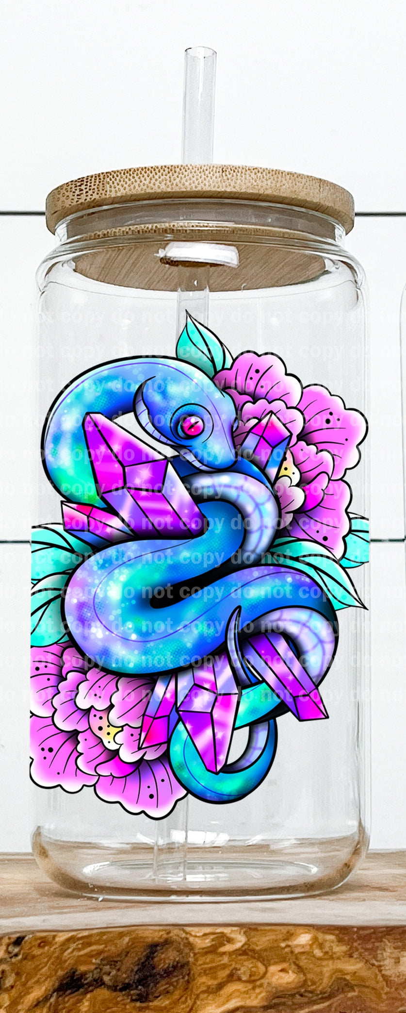 Calcomanía de serpiente de cristal 3,5 x 4,25