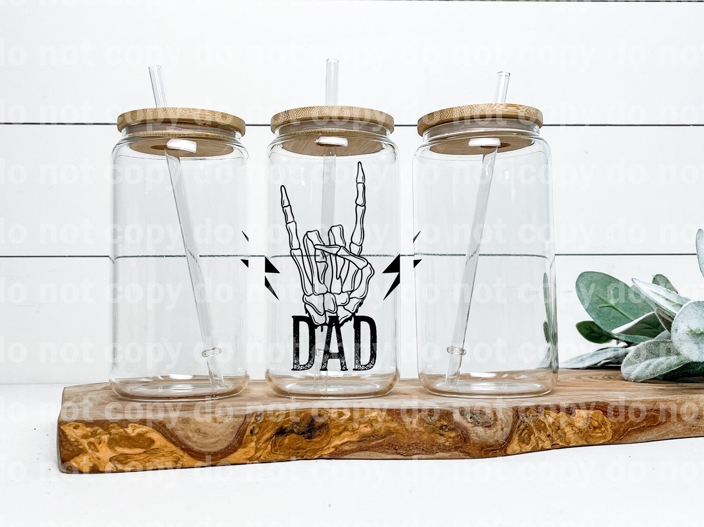 Dad Skellie Rock Hand Decal 3.5 x 4