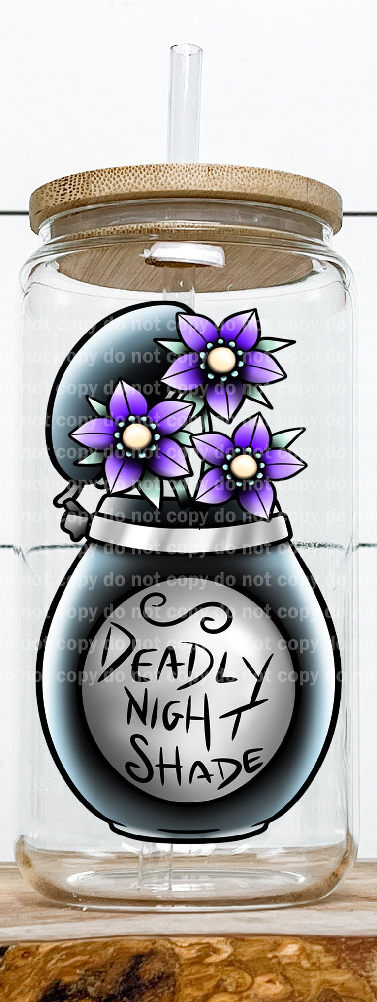 Deadly Nightshade Decal 2.5 x 4.5