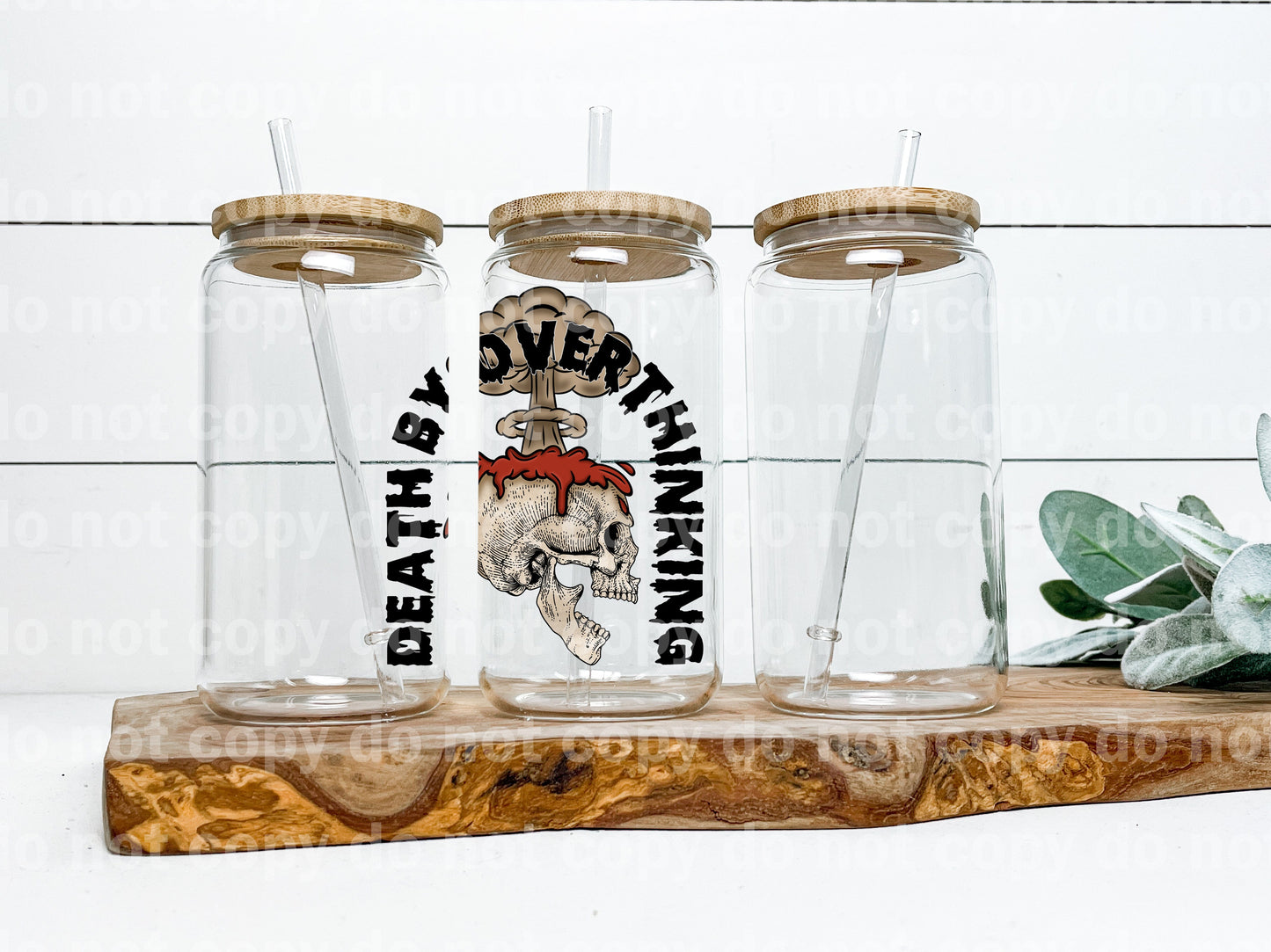 Death By Overthinking Decal 3.5 x 4.1