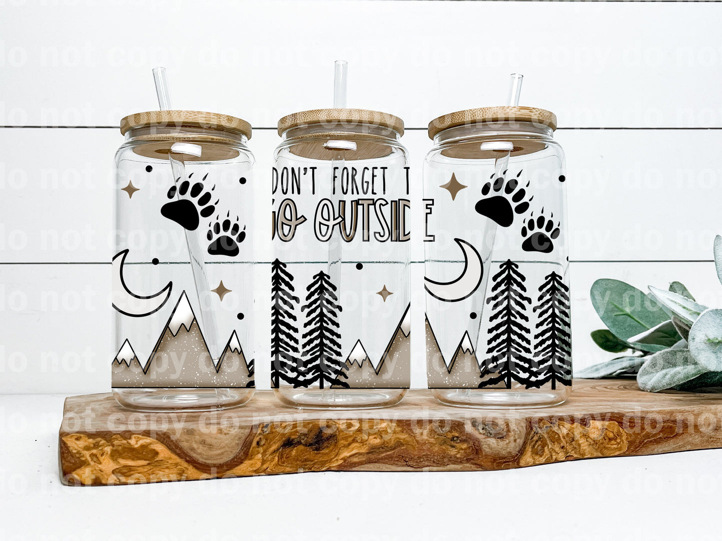 Don't Forget To Go Outside Mountains 16oz Cup Wrap