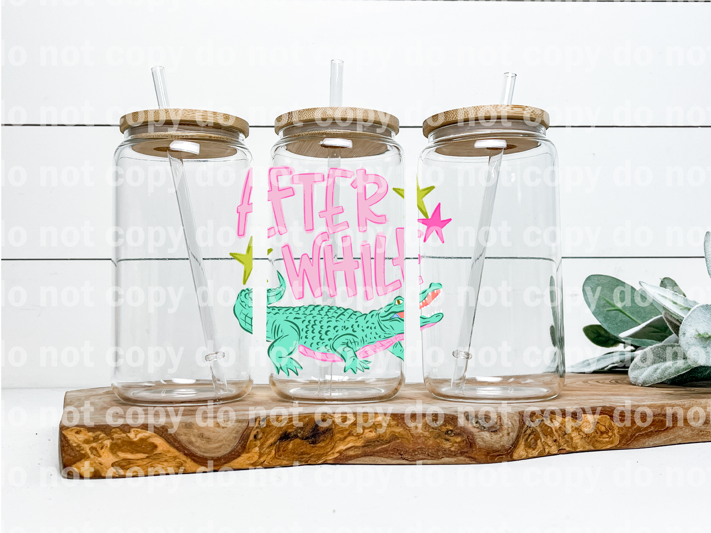 After While Pink Font Crocodile