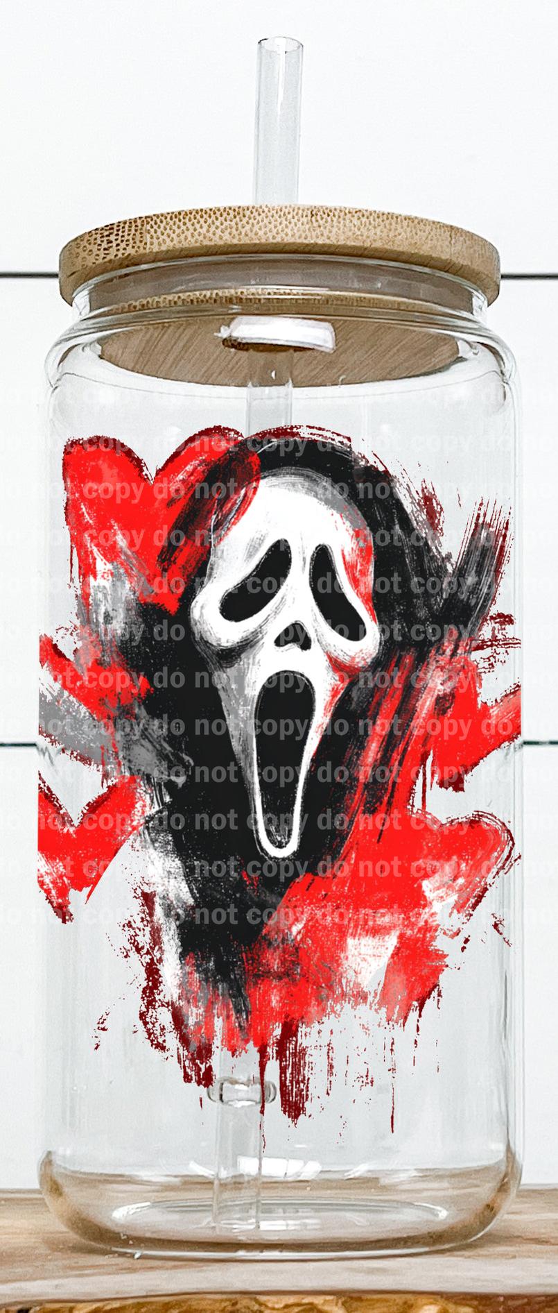 Ghost Face Drippy Paint Valentine's Heart