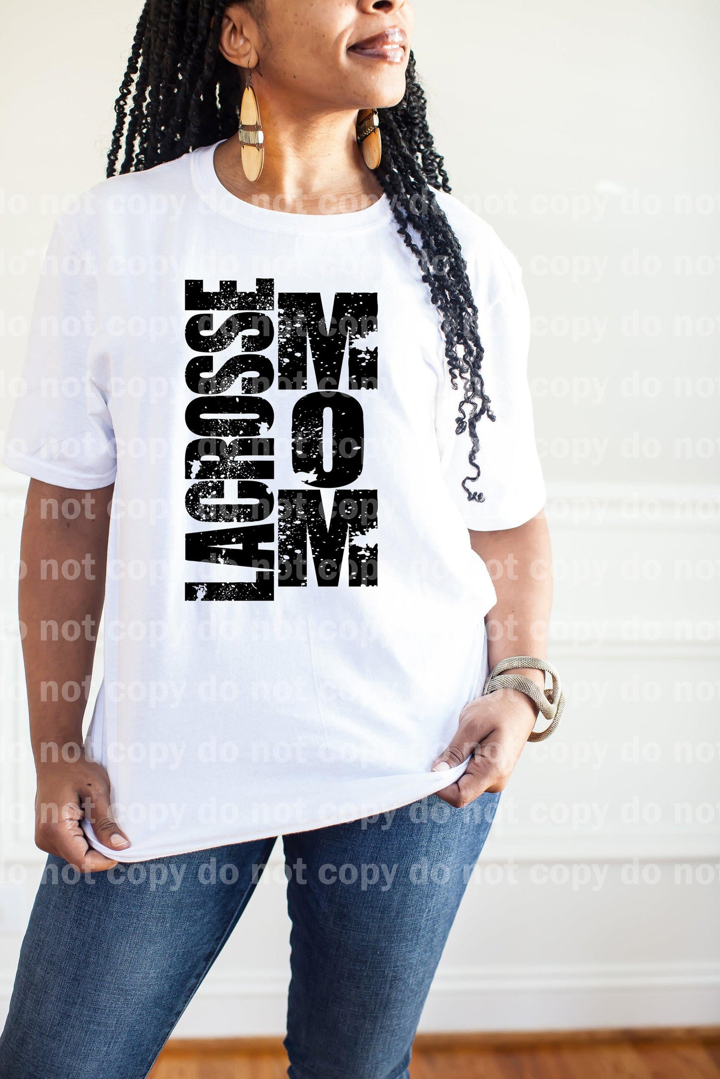 Lacrosse Mom Distressed Black