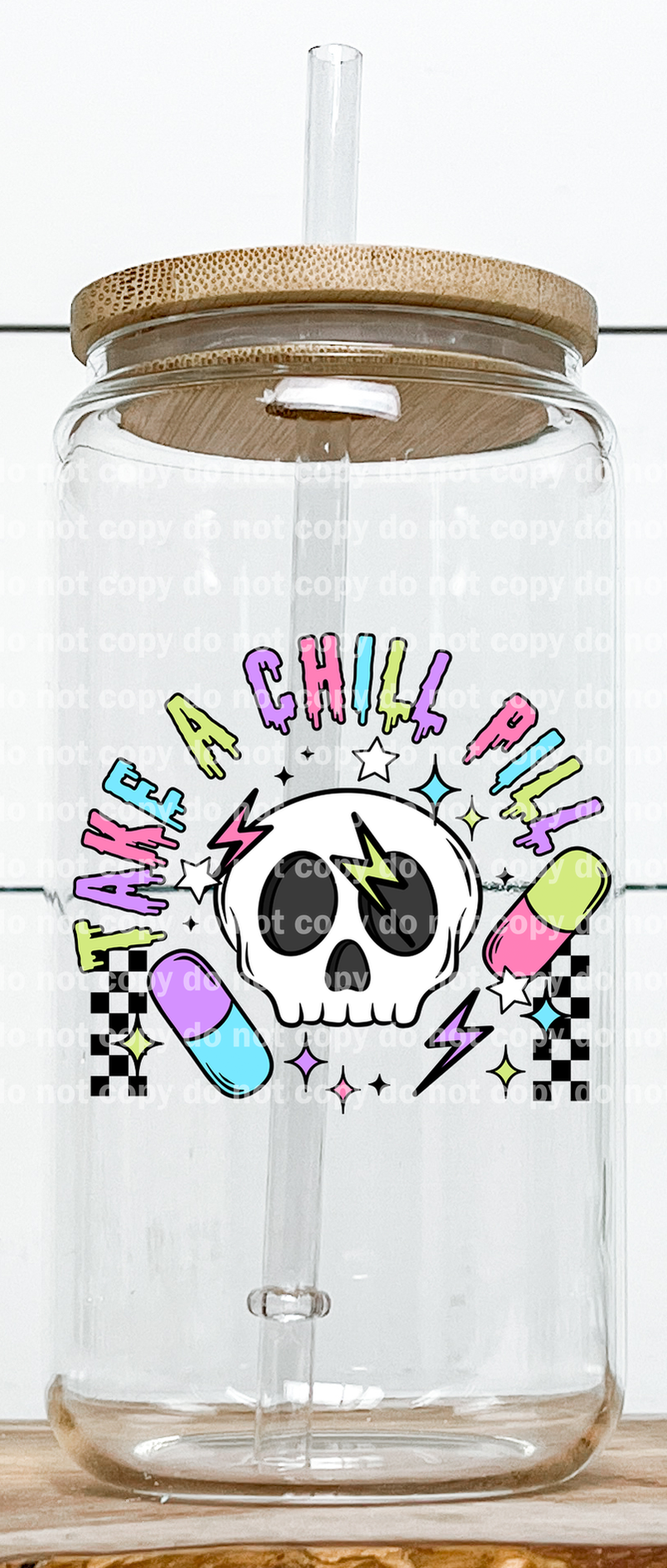 Take A Chill Pill Skull Black